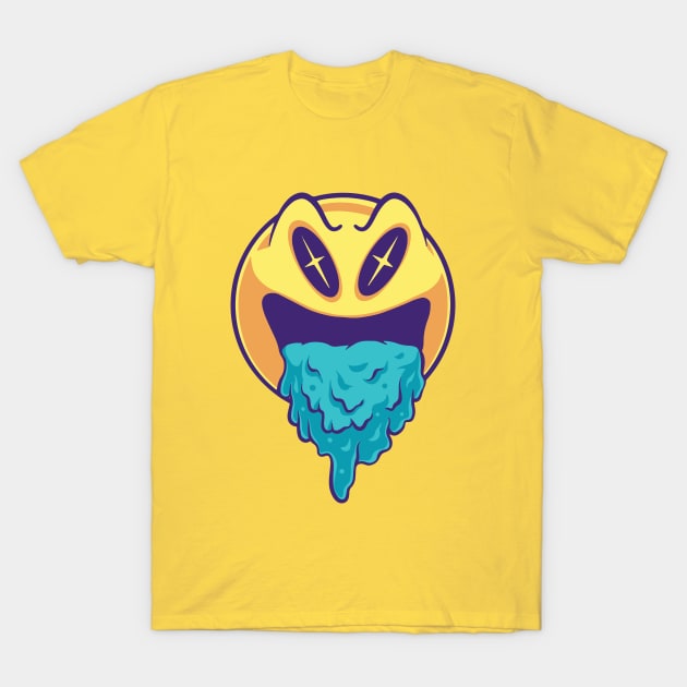 Vomiting Emoticons Angry Mode T-Shirt by yudabento